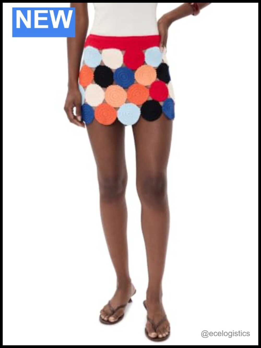 SIMONMILLER Beep Beep Mini Skirt Knit Scallop Hem Hook-and-Eye Hidden Zip